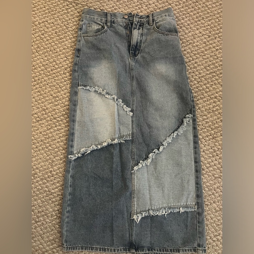 Denim Maxi Skirt